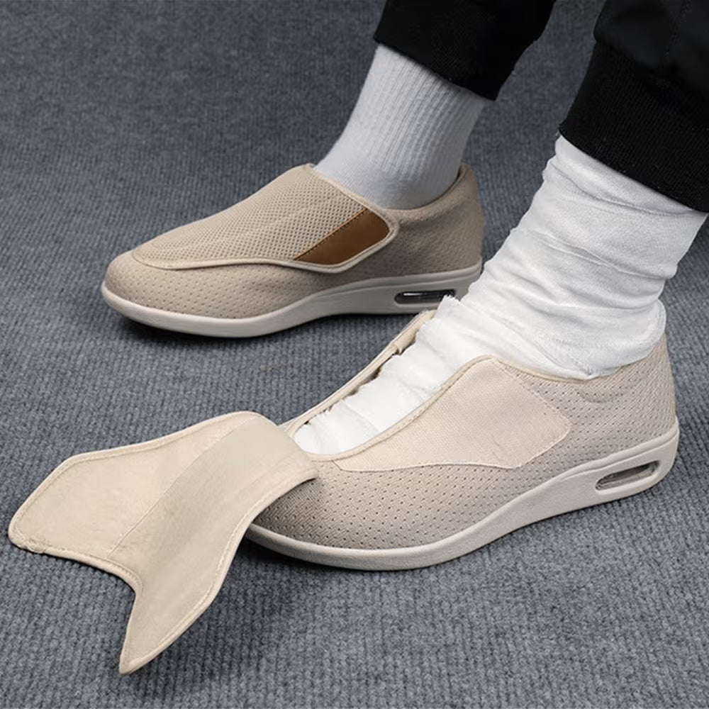 Sapatos Confortáveis Brede Para Pés Doloridos Ajuste Regulável