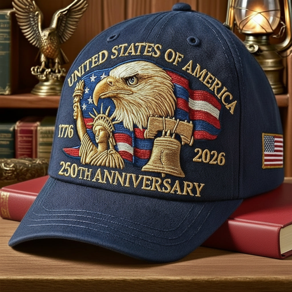 American Patriot Cap Eagle 250 Years of Freedom