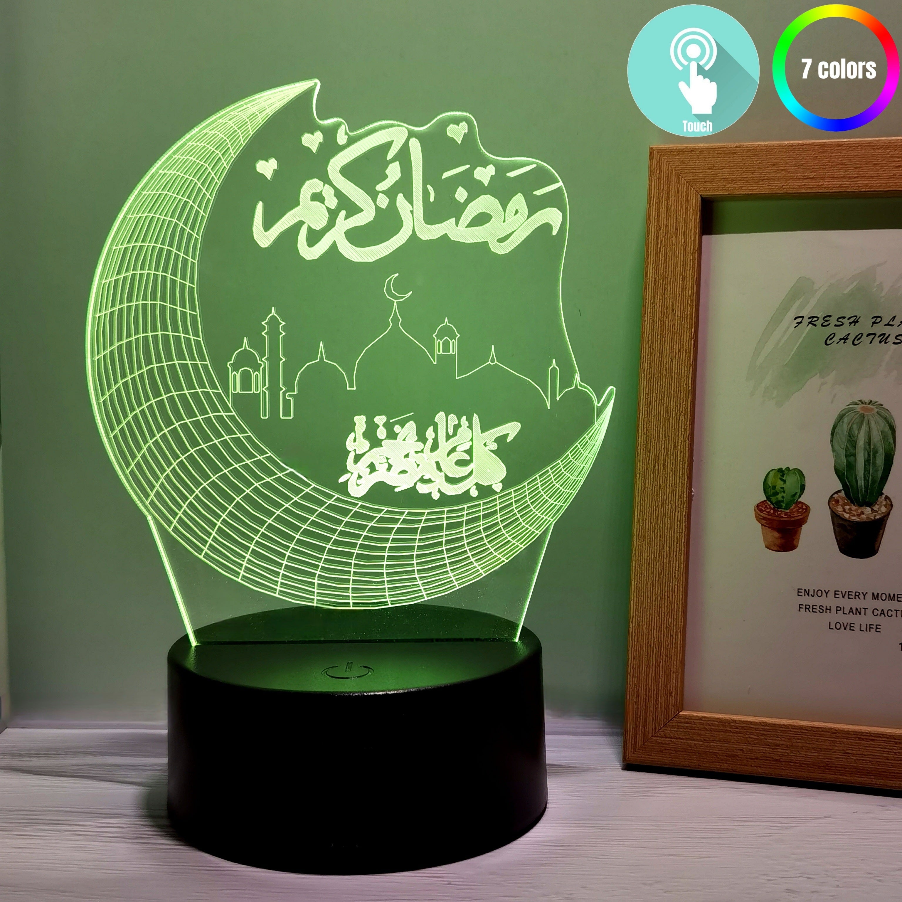 MoonPalace - 3D Night Lamp with 7 Colors Touch Control