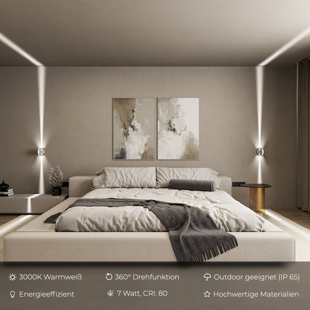 AuroraGlow - Lampada da parete a spot moderna