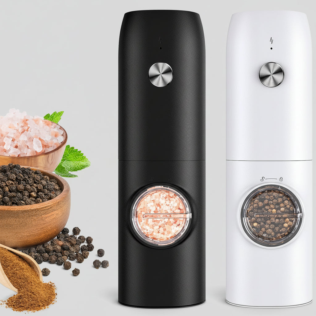 Electric Rechargeable Stainless Steel Automatic Pepper Mill for Kitchen Use