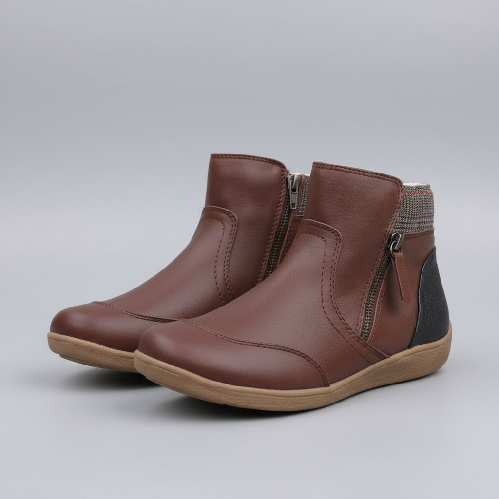Womens Ankle Boots Orthopedic Waterproof Leather Non Slip Comfort