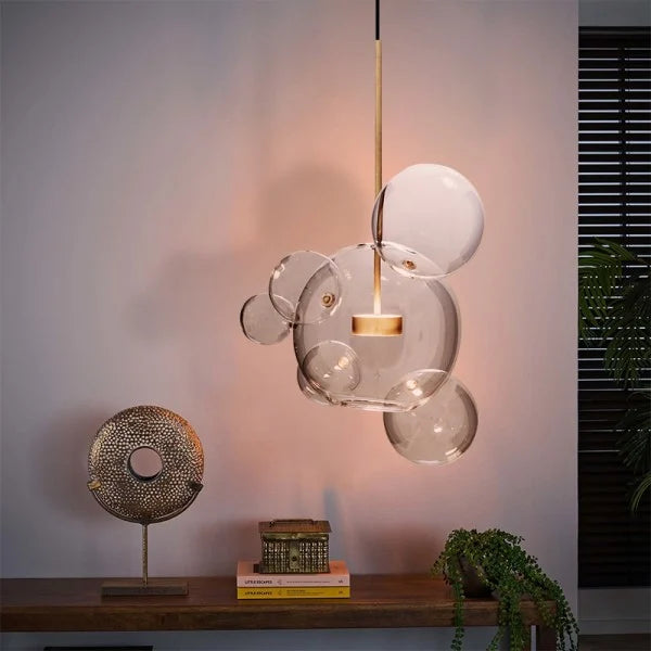 SphereGlow - Modern Glass Pendant Lamp for Living Room and Dining Room