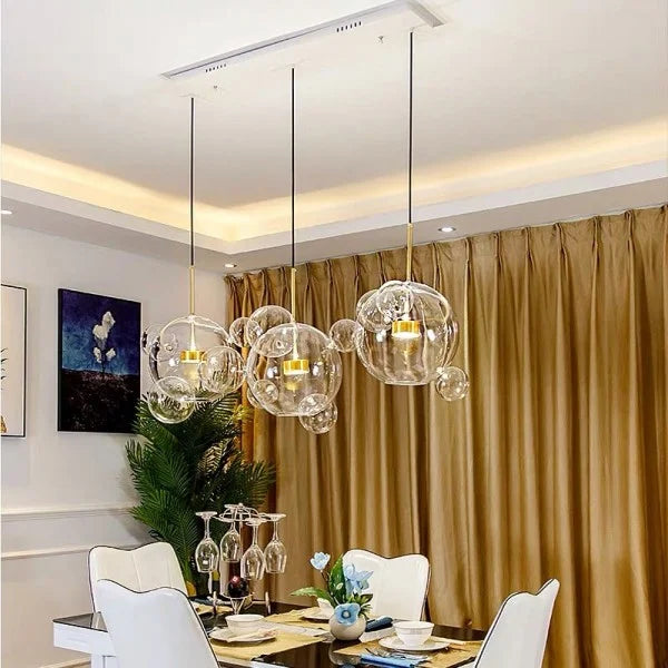 SphereGlow - Modern Glass Pendant Lamp for Living Room and Dining Room