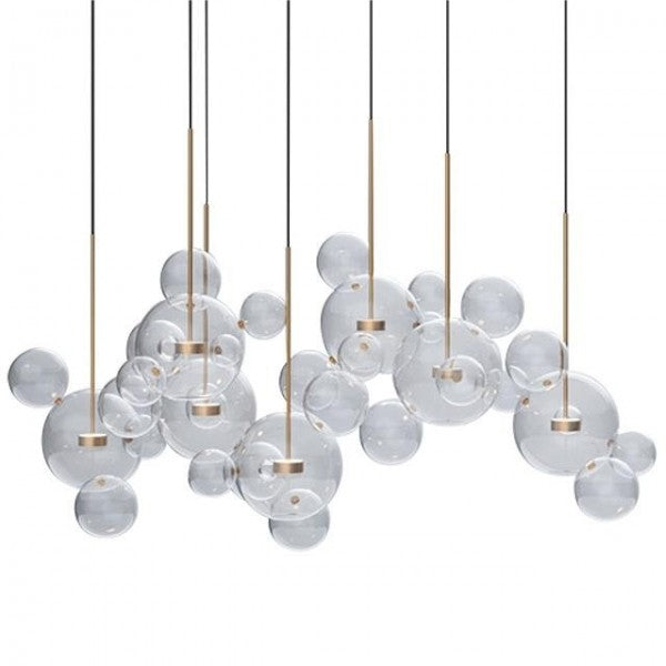 SphereGlow - Modern Glass Pendant Lamp for Living Room and Dining Room