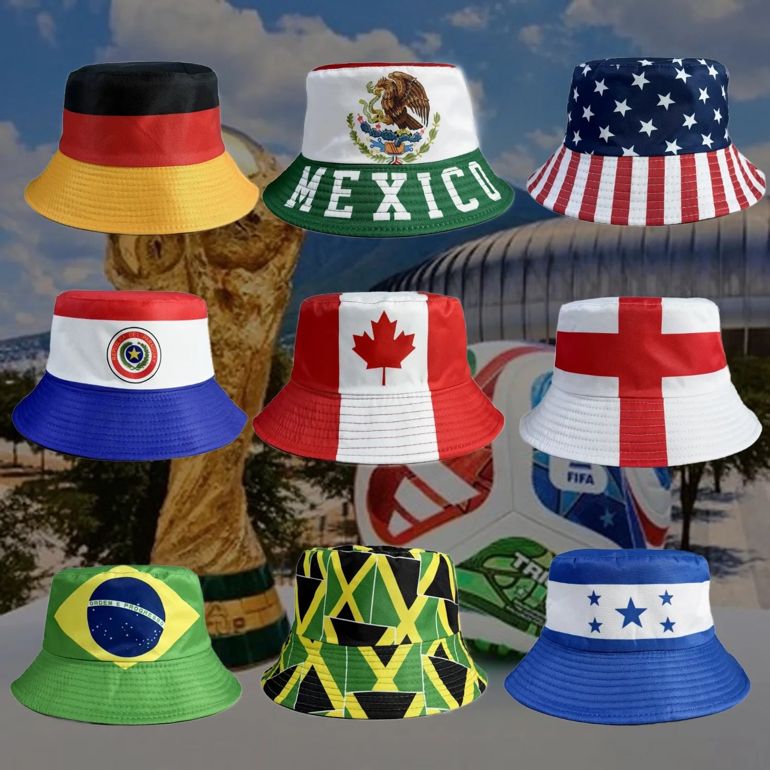 Bucket Hat Sun Hat Patriotic Fun Outdoor Unisex Hat - Image 1