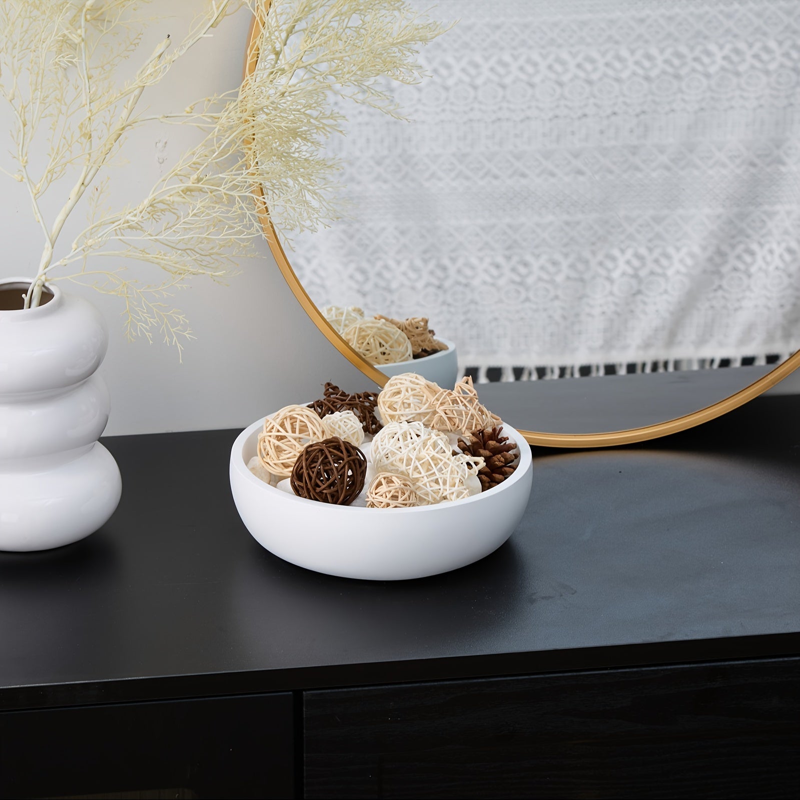 StoneServe - Ciotola Moderna in Cemento per Decorazione da Ingresso