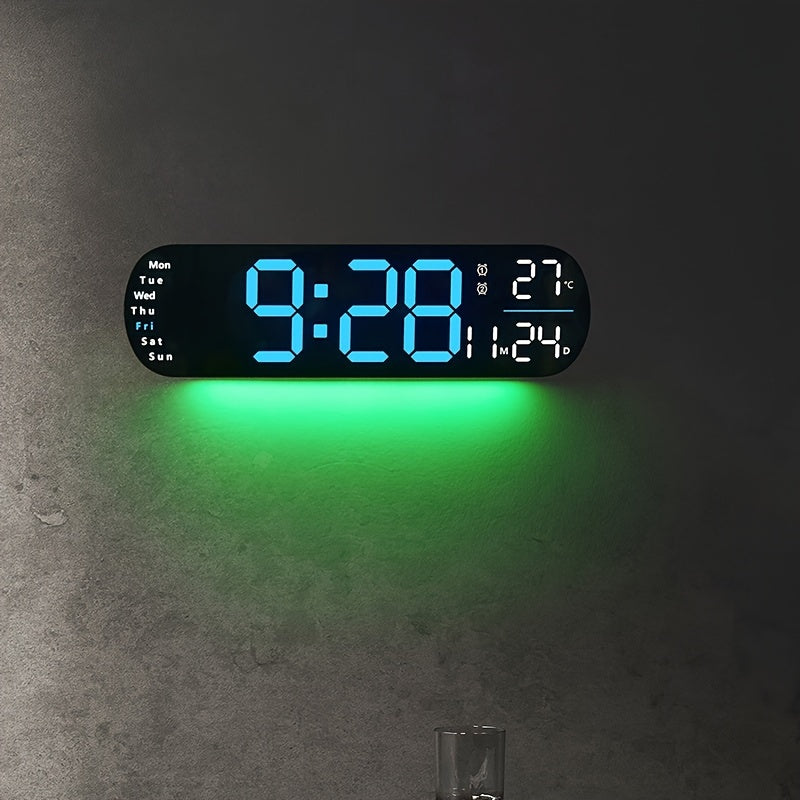 LumoView - Smart LED Wall Clock with Temperature and Calendar