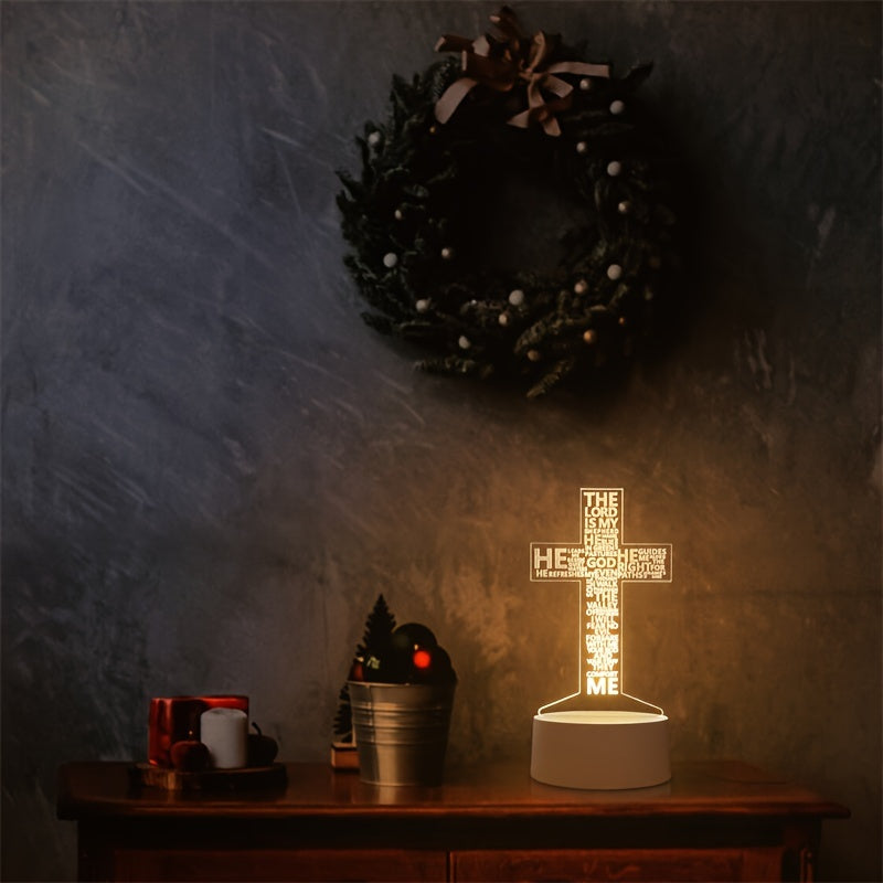 CrossLight - 3D LED Night Light Acrylic USB-Powered