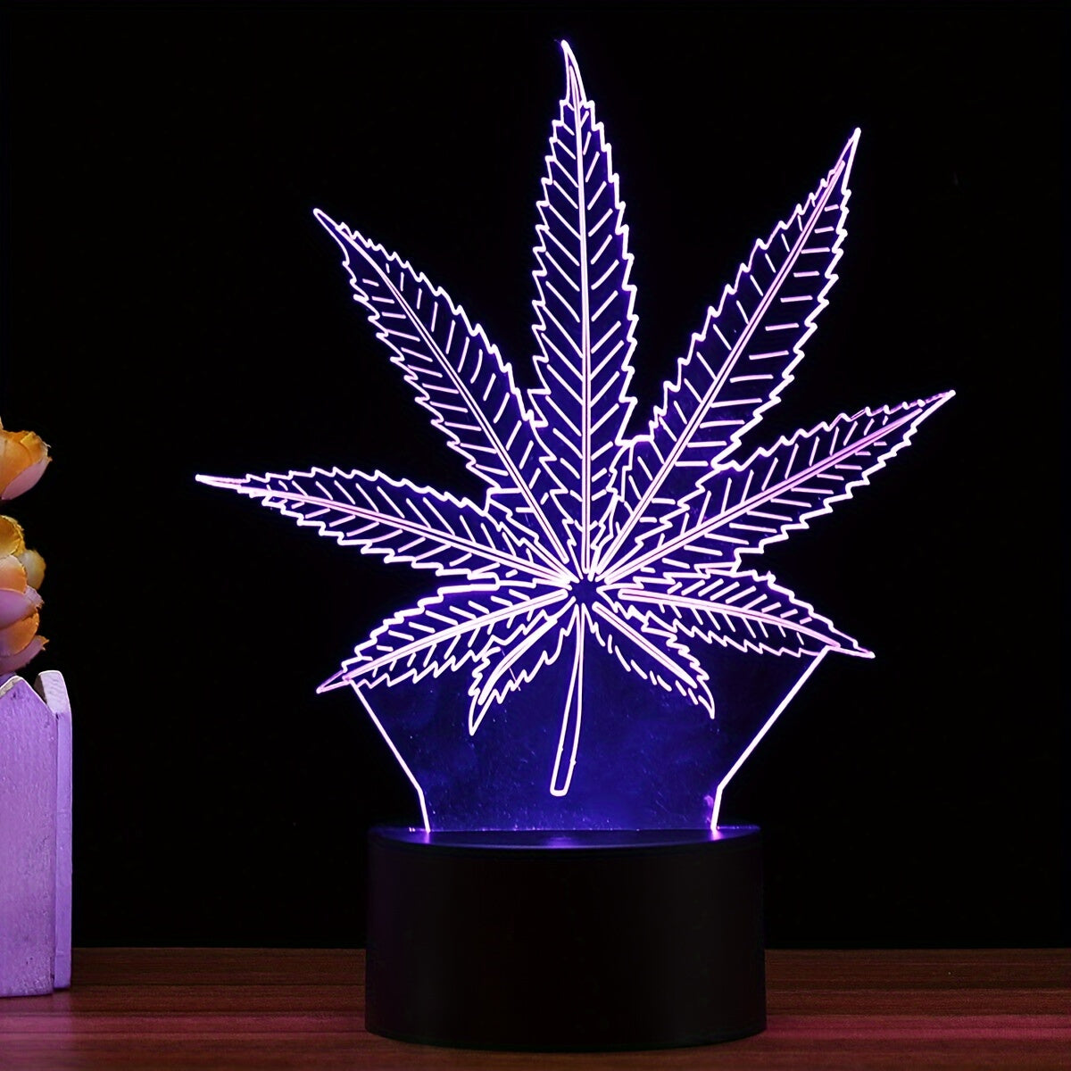 HempLeaf - 3D Night Lamp Acrylic Table Lamp