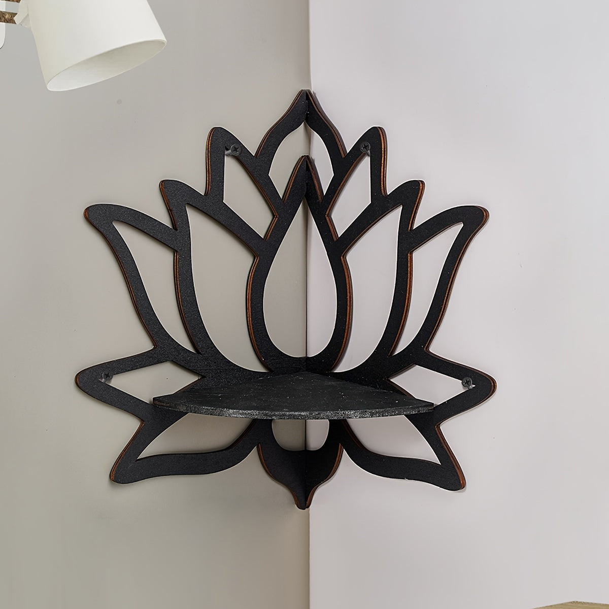 LotusWood - Floating Wooden Shelf in Lotus Shape