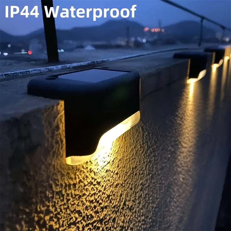 SolarEdge - Lampade da terrazza LED impermeabili, illuminazione per scale a pannello solare