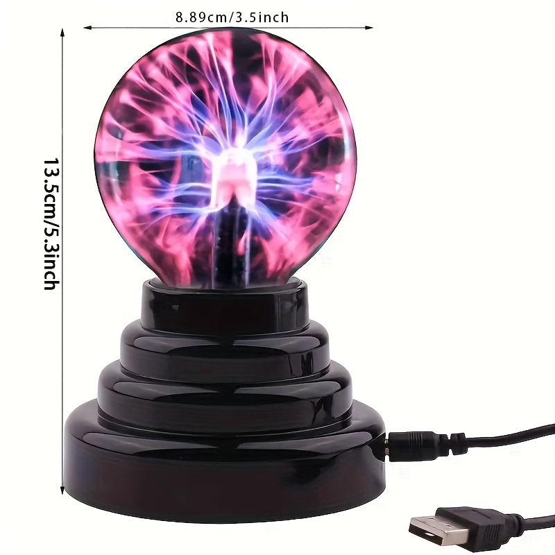PlasmaGlow - Bola de Plasma Interativa Mágica com USB