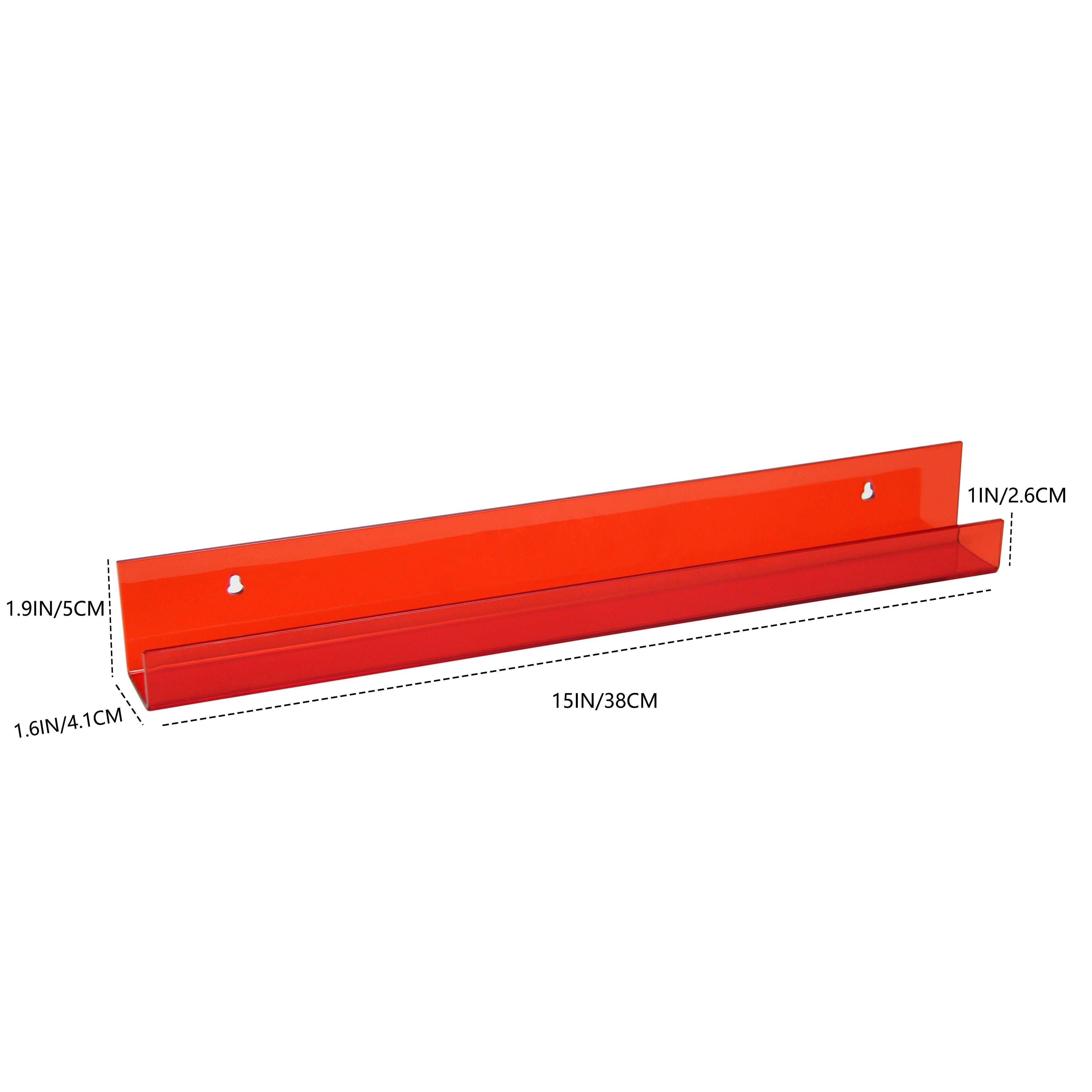 AcrylicClear - Floating Transparent Storage Shelves for Bedroom, Living Room & Bathroom