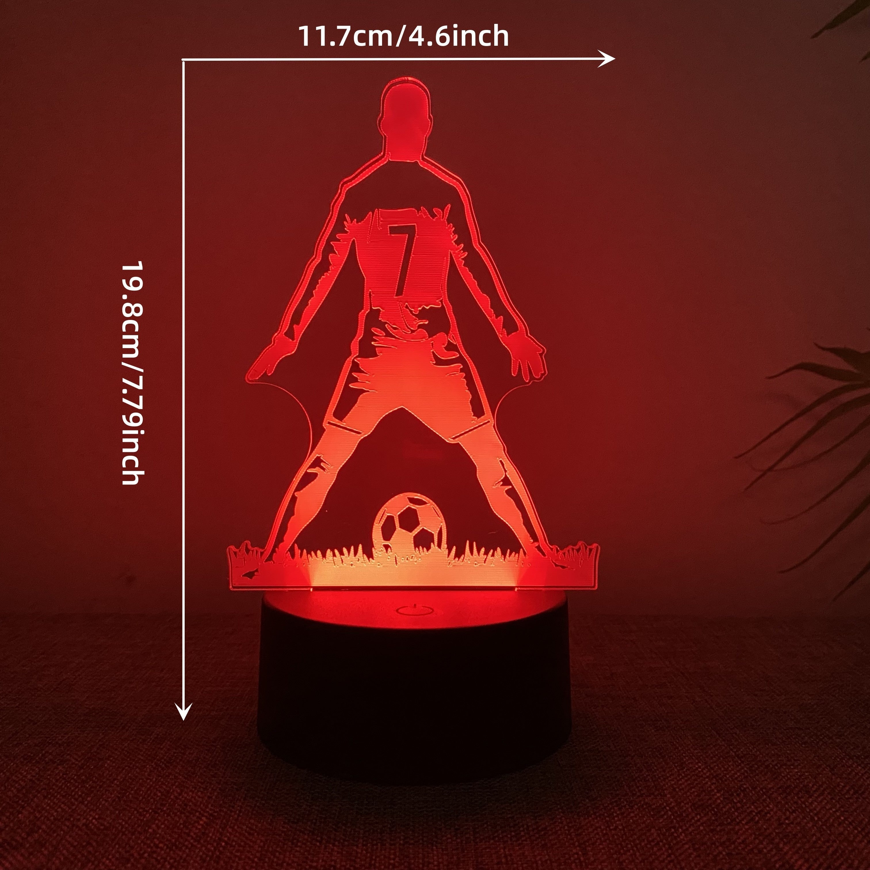 SportGlow - 3D Footballer LED Night Lamp with Color Change