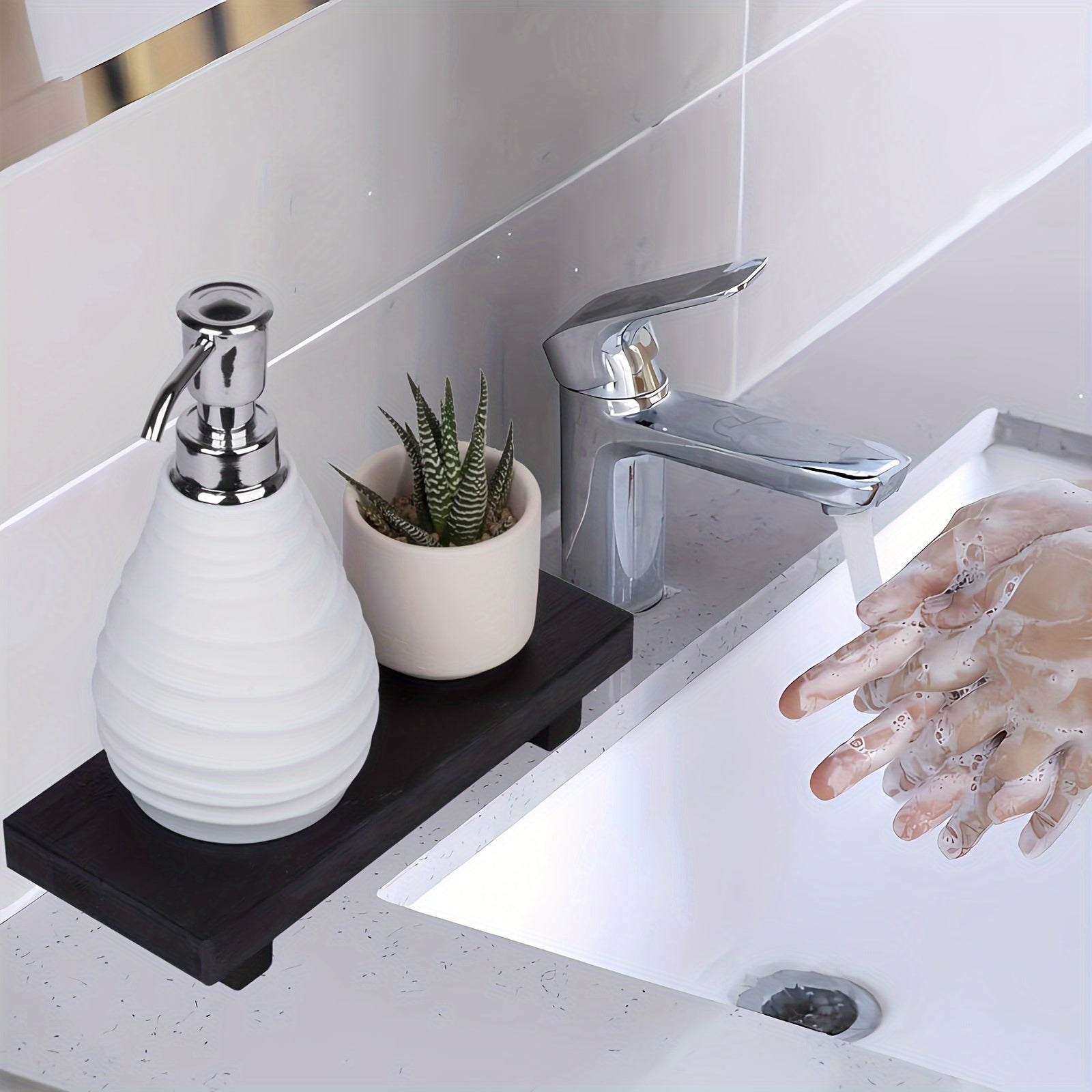 Vassoio in Legno - Cassetto Rustico per Bagno e Decorazione in Stile Fattoria