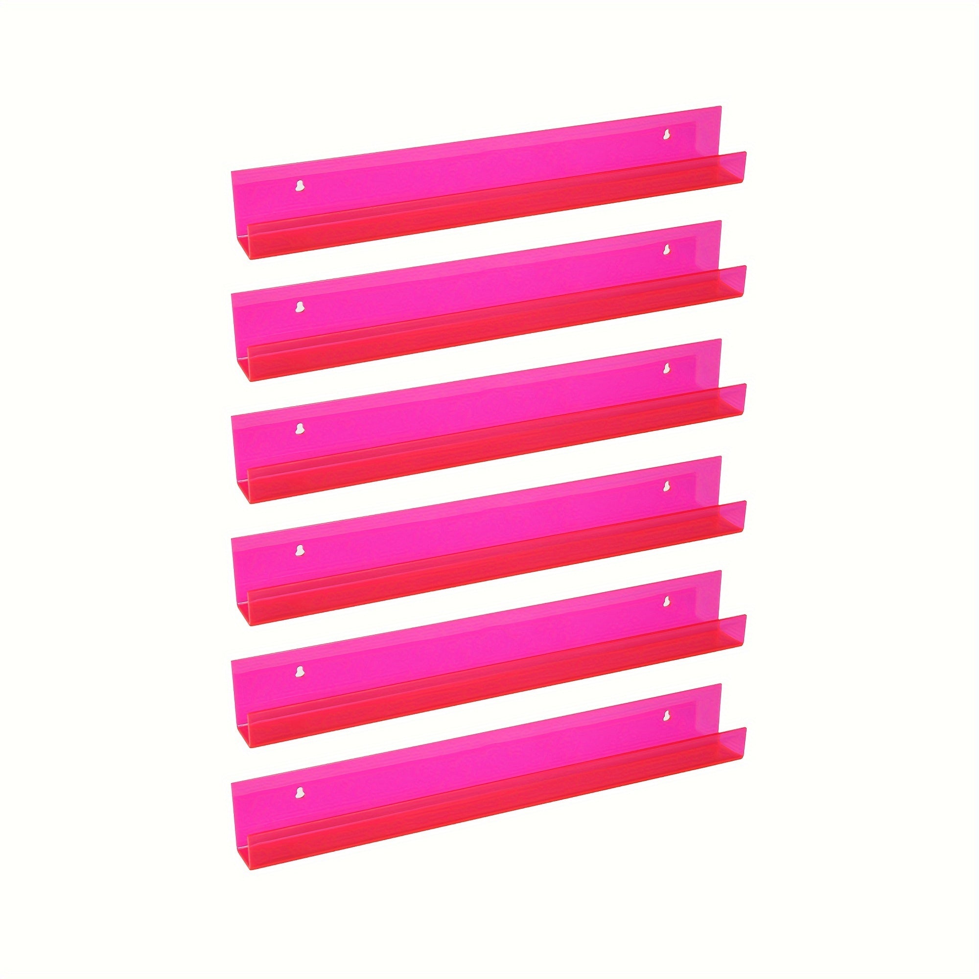 AcrylicClear - Floating Transparent Storage Shelves for Bedroom, Living Room & Bathroom