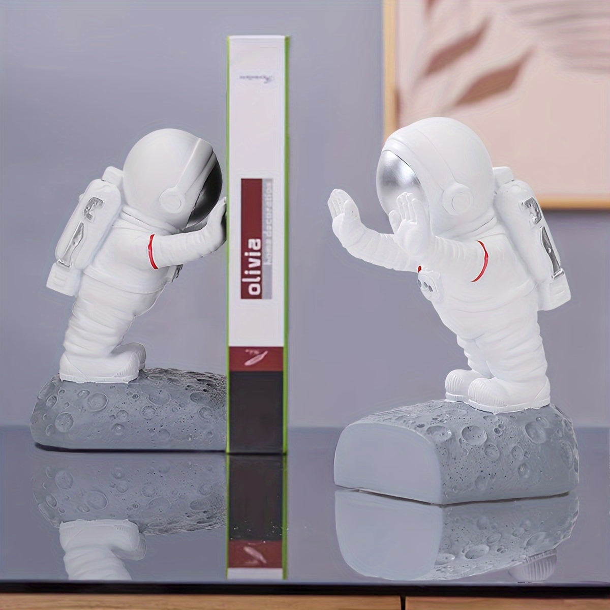 SpaceHold - 2 unidades de Suportes para Livros de Astronauta para Livros Pesados
