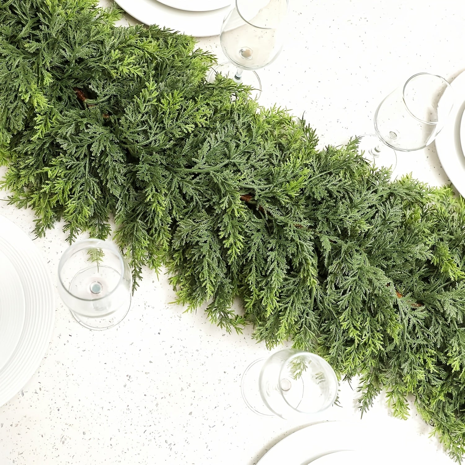 Christmas Decoration Green Garland Artificial Evergreen Hanging Decor