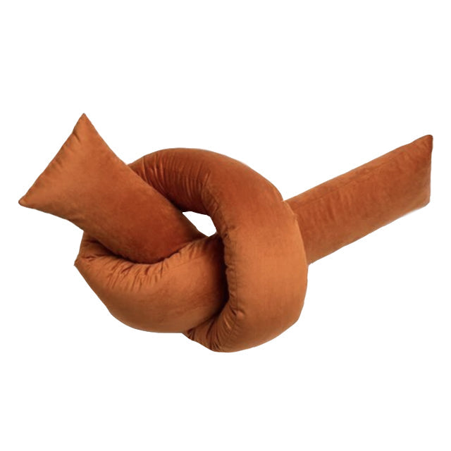Il cuscino in velluto a coste con nodo: Cuscino di velluto di lusso con design a nodo