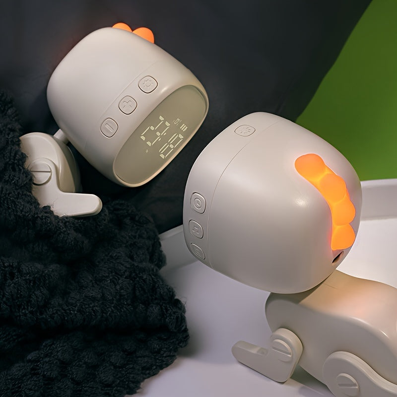 TimeDino - Smart Cartoon Alarm Clock with USB Charging Port