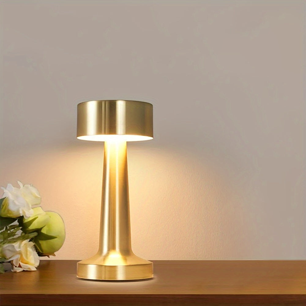 LuxeGlow - Lámpara de mesa inalámbrica de 3 colores con atenuación táctil
