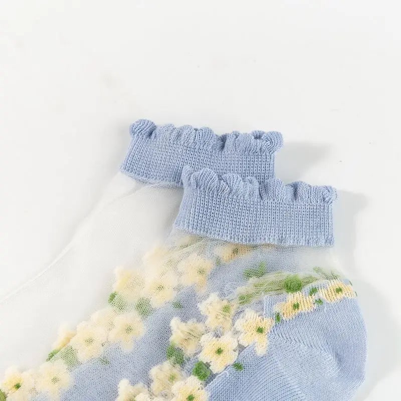 Calzini Eleganti Calzini In Pizzo Dettagli Fiori - Image 8