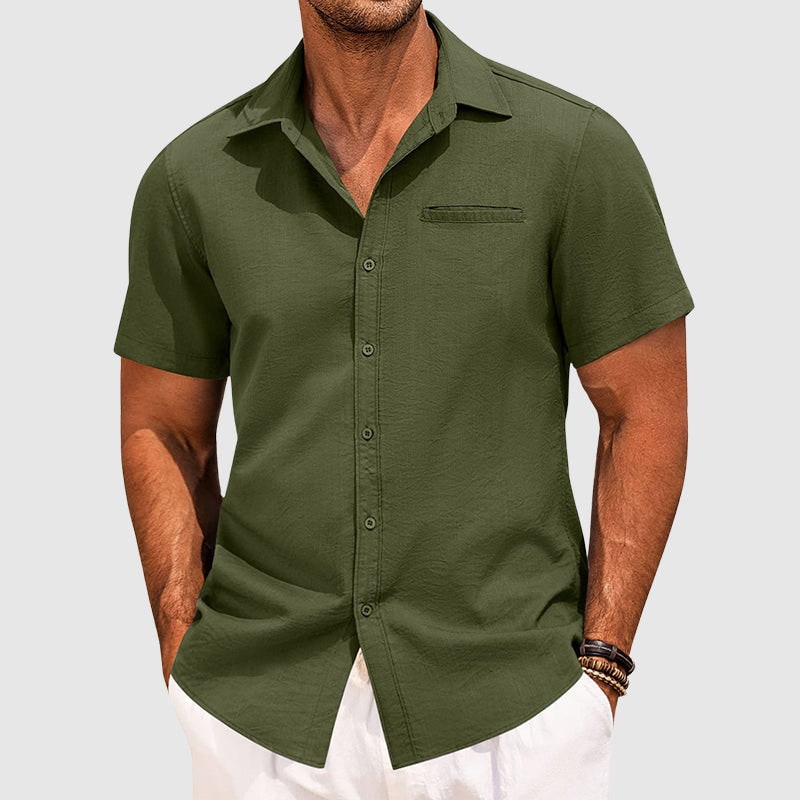 Camicia Estiva Camicia A Maniche Corte Casual Fit - Image 1