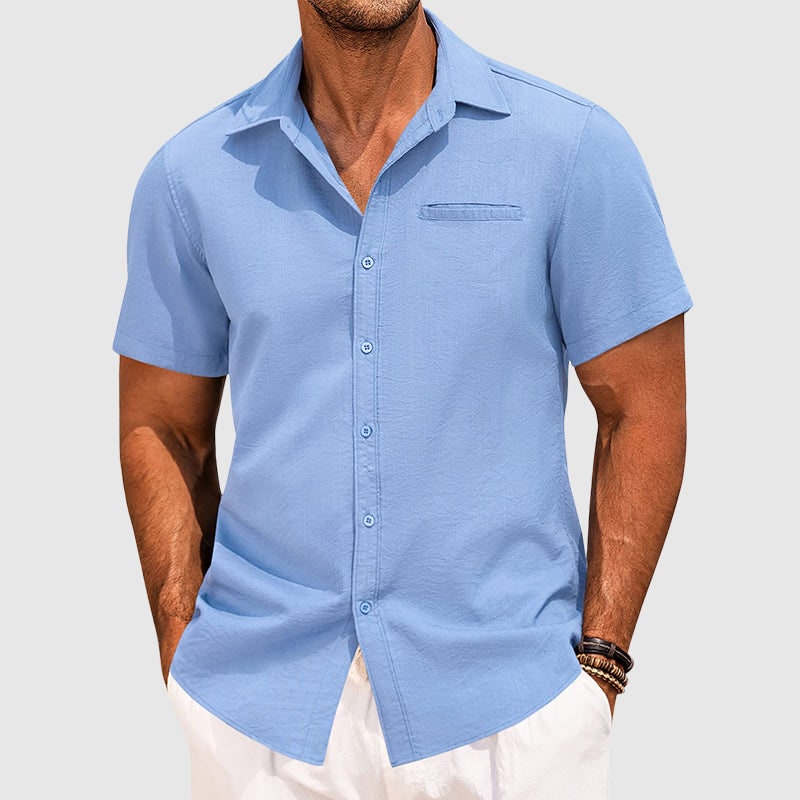 Camicia Estiva Camicia A Maniche Corte Casual Fit - Image 2