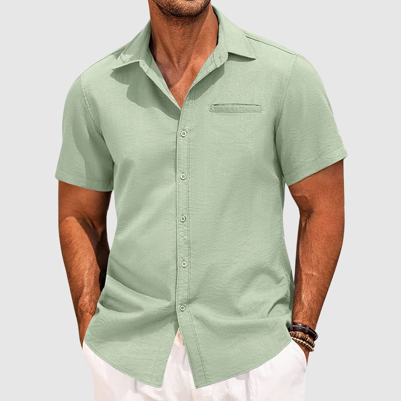 Camicia Estiva Camicia A Maniche Corte Casual Fit - Image 4