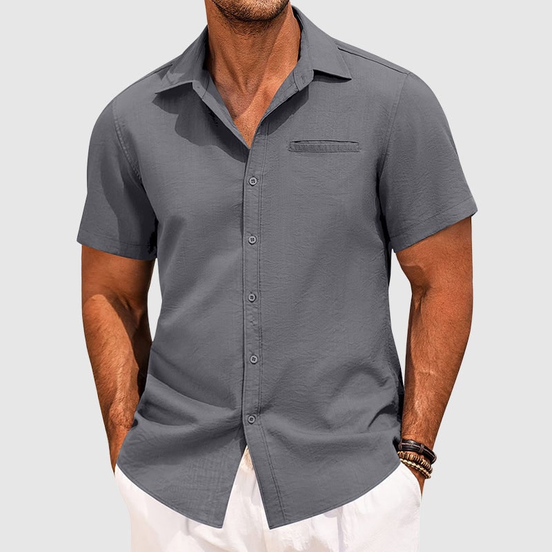 Camicia Estiva Camicia A Maniche Corte Casual Fit - Image 5