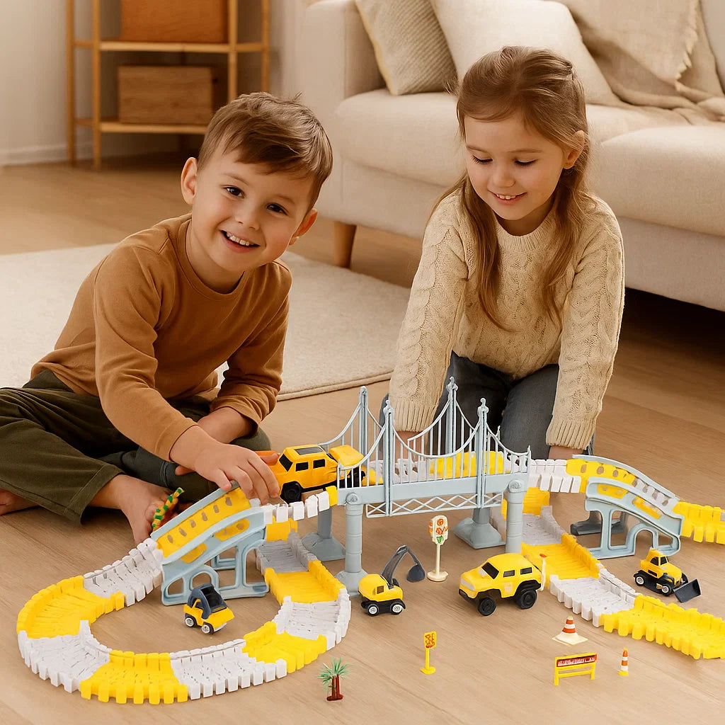 Slot Car Racing Track Toy Race Track Set Construction Vehicles Children