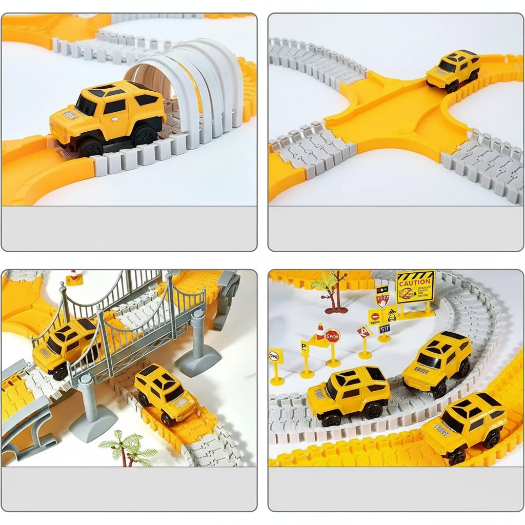Pista Corsa Giocattolo Set Pista Veicoli Costruzione Bambini