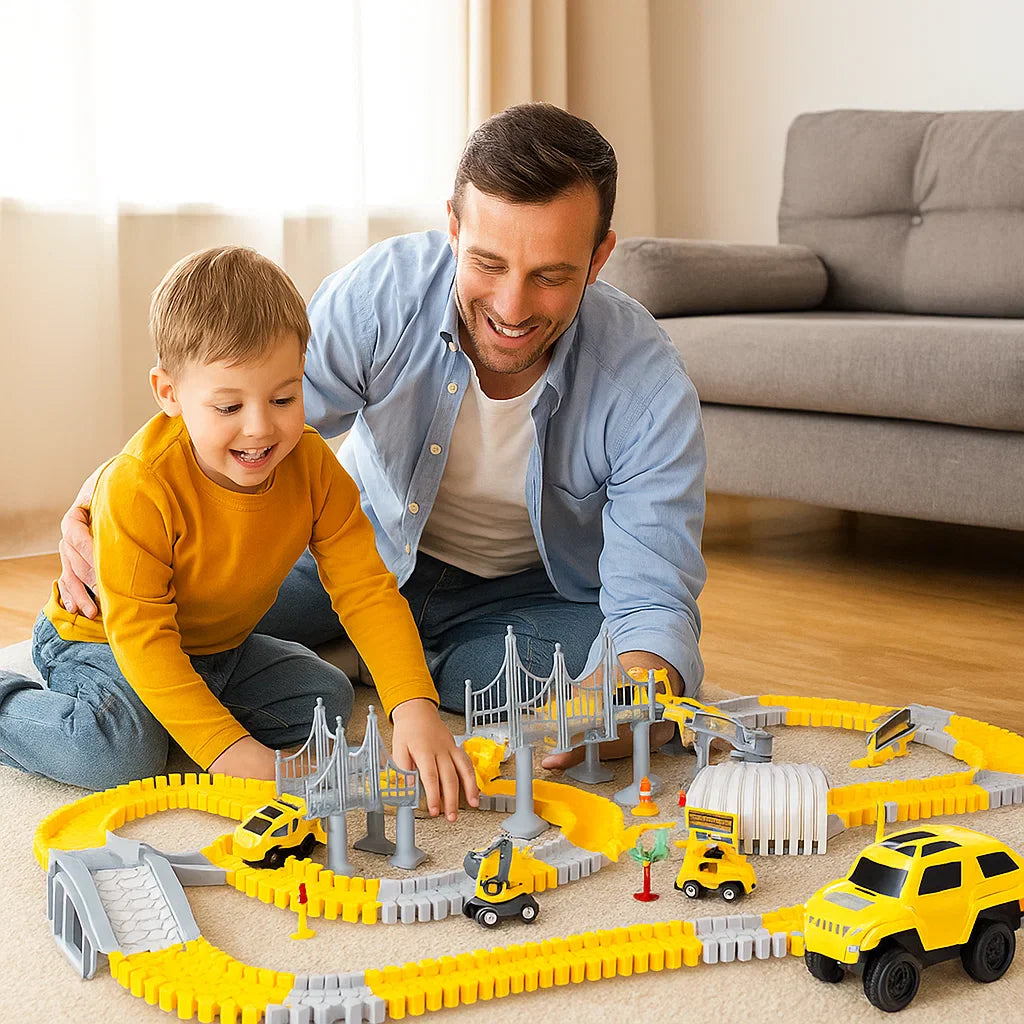 Slot Car Racing Track Toy Race Track Set Construction Vehicles Children