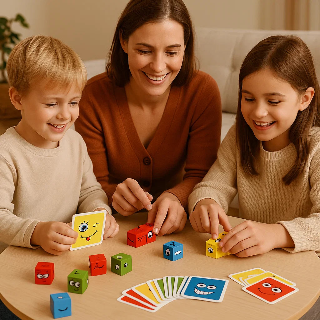 Gioco Puzzle Volti Bambini Educativo Gioco Logico Pensiero