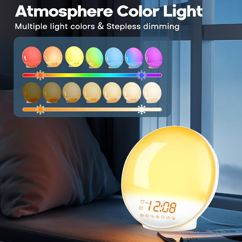 AlarmGlow - Sunrise Alarm Clock with Dual Alarms