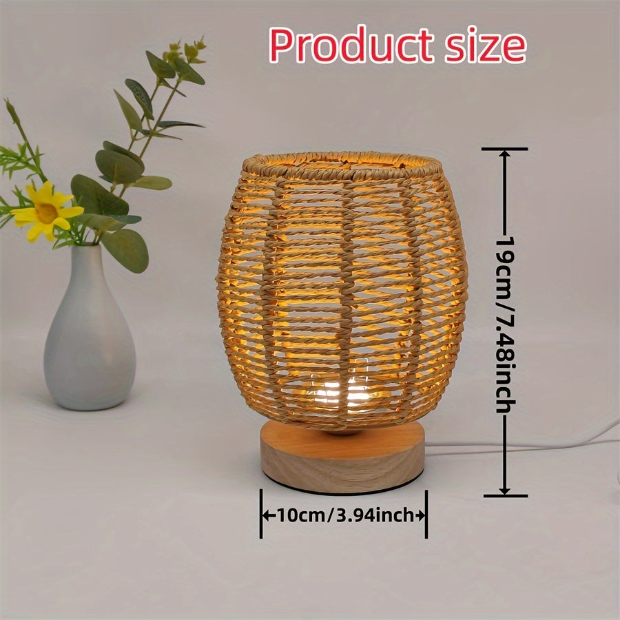 EcoLoom - Handmade Wooden Table Lamp with Warm LED Glow
