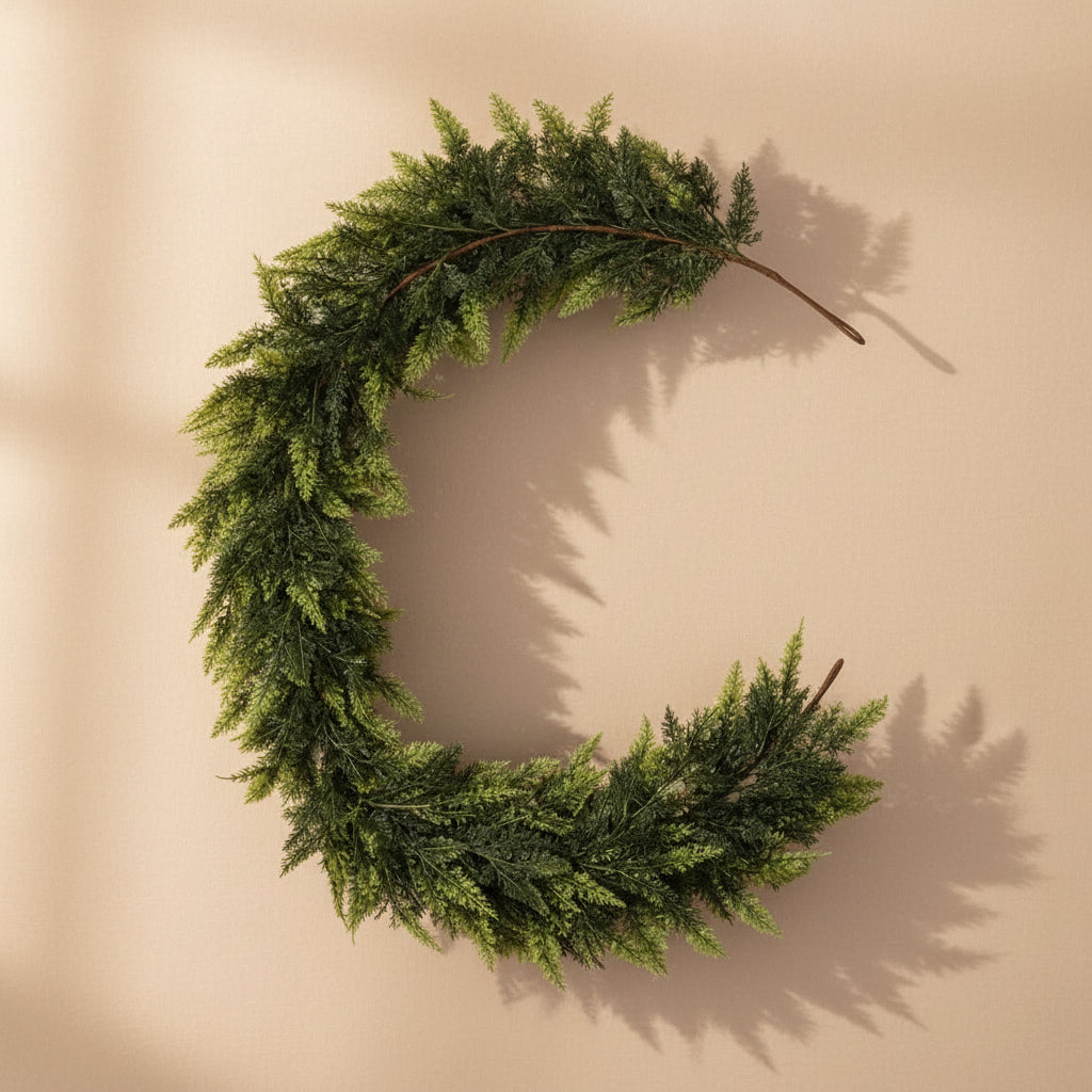 Decorazione Natalizia Ghirlanda Verde Artificiale Sempreverde Decorazione da Appendere