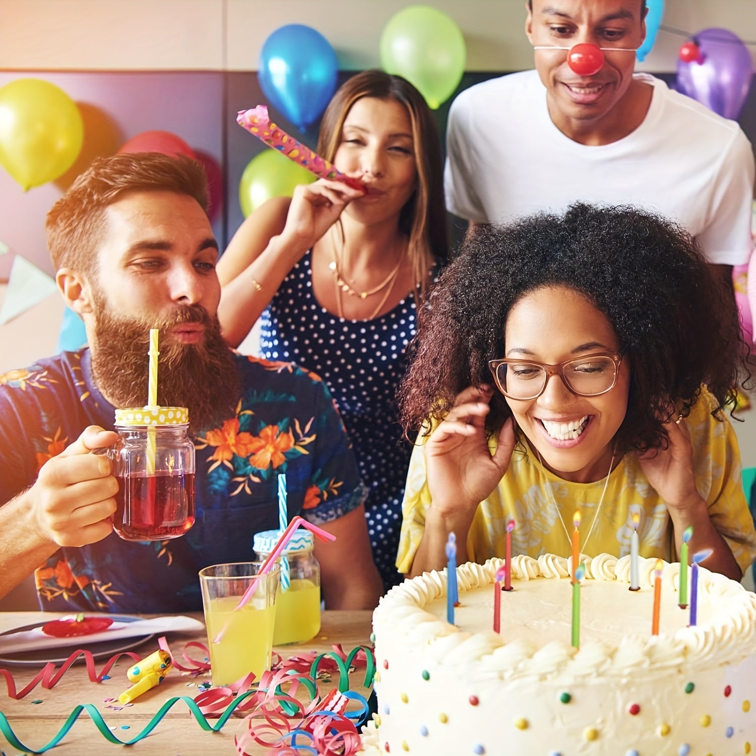 Colorflame Verjaardagskaarsen Met Houder – Levendige Kleuren Voor Verjaardag, Jubileum, Bruiloft En Feestvieringen