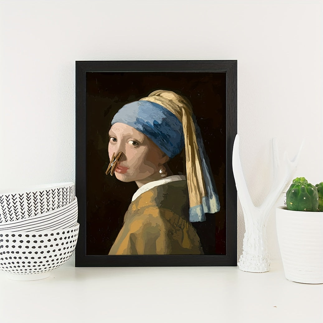 1pc Large Size, Funny Bathroom Wall Poster - Waterproof, No Frames Included, 15.7"x11.4" (40x29cm)