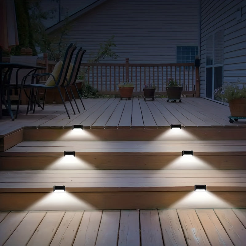 SolarEdge - Lampade da terrazza LED impermeabili, illuminazione per scale a pannello solare