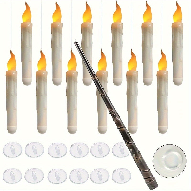 12 pezzi Candele Galleggianti LED Senza Fiamma con Telecomando - Perfette per Decorazioni di Natale e Halloween