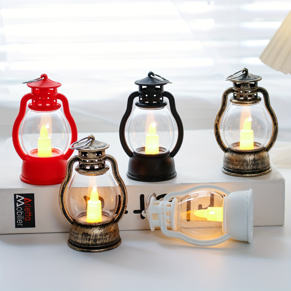 VintageGlow - Charmante LED Kerstlantaarn op Batterijen