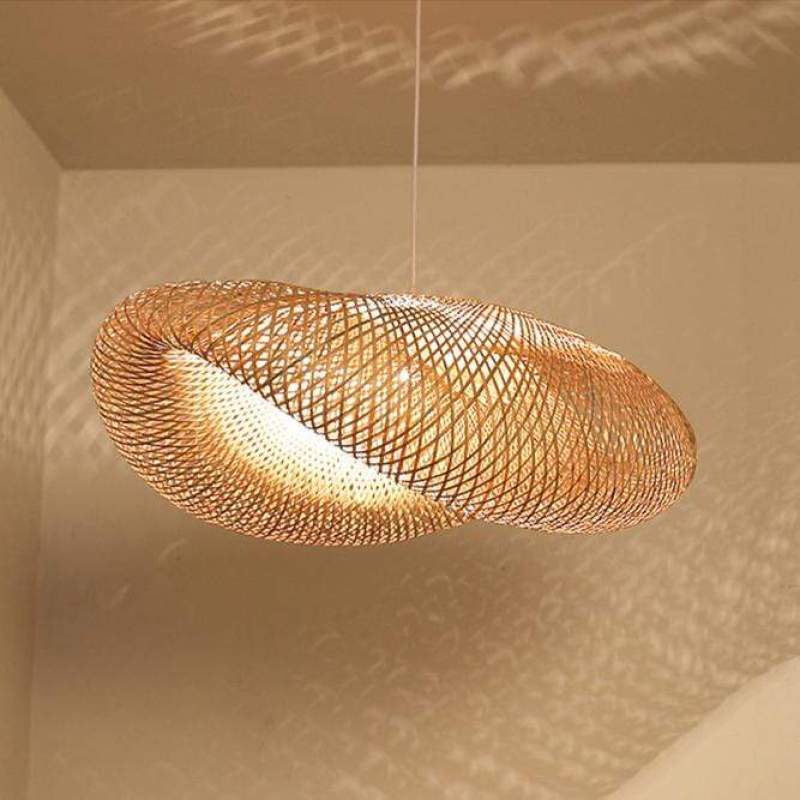 Candeeiro suspenso ZenBamboo LED Esferas de Bambu para Quarto
