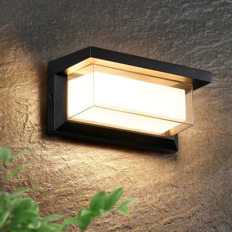 MoonGlow - Lámpara de pared exterior para exteriores