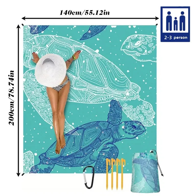 Coperta Da Spiaggia Telo Da Picnic Impermeabile E Leggero - Image 2