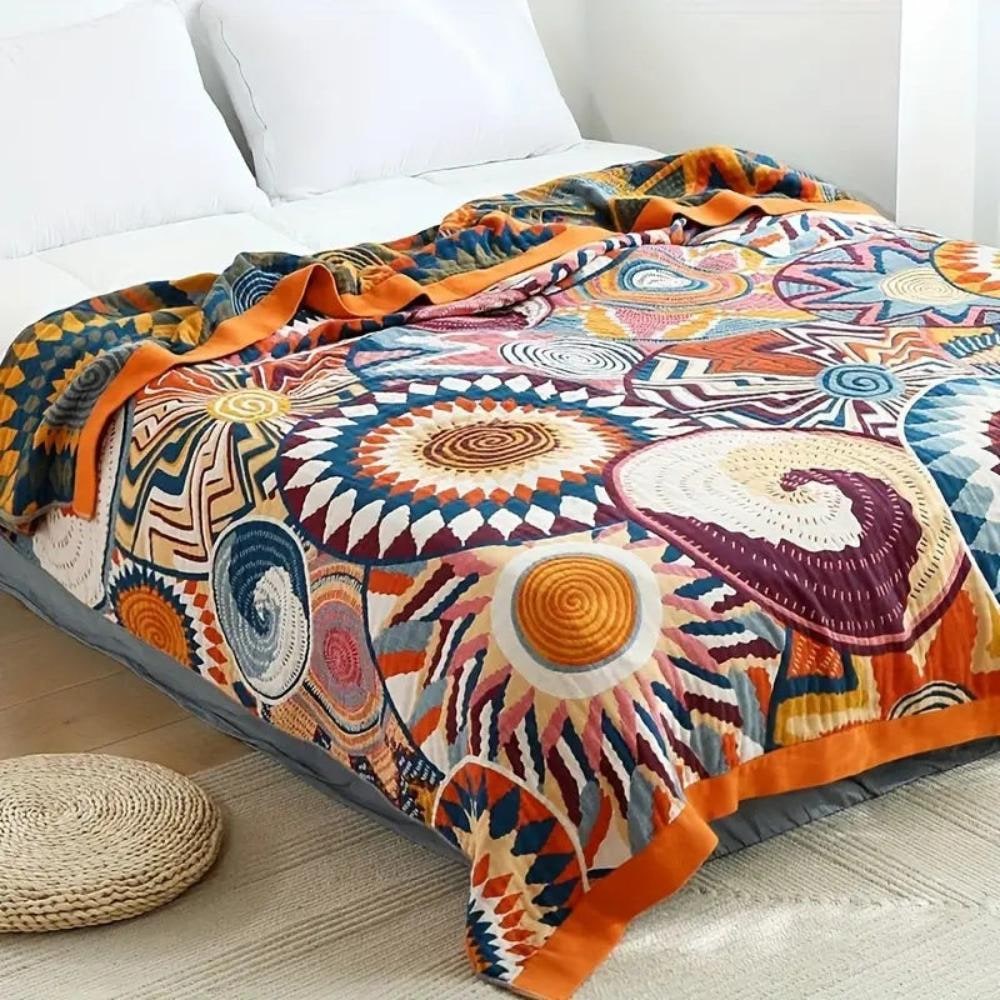 Coperta Di Cotone Coperta Leggera Decorativa Design Astratto - Image 3