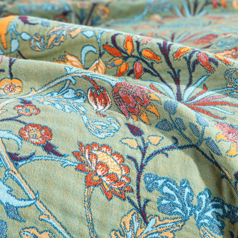 Coperta In Cotone Coperta Reversibile Design Floreale - Image 4