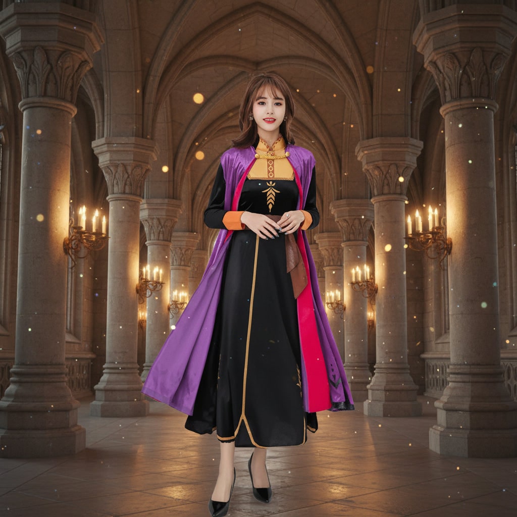 Costume Di Halloween Abito Elegante Mantello Lungo - Image 1