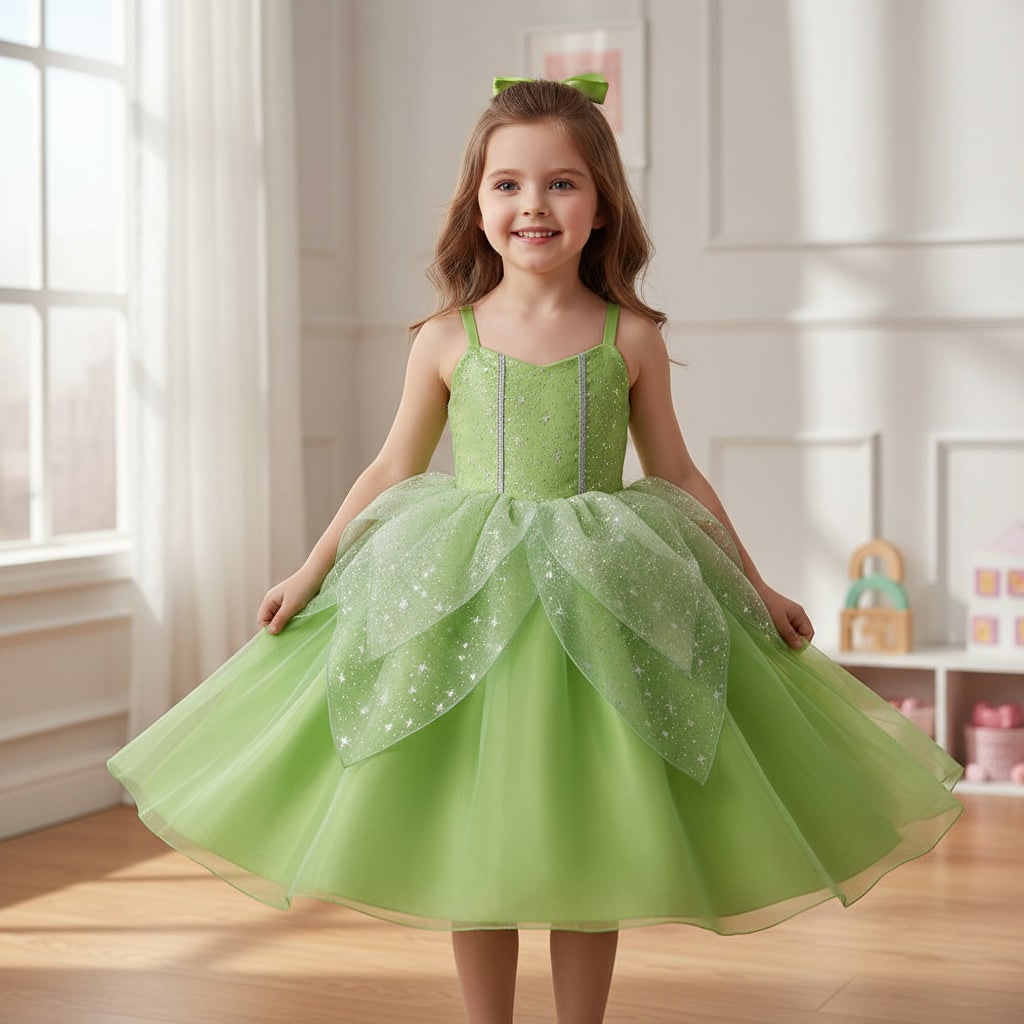 Costume Di Halloween Abito Fata Gonna Tulle Ali - Image 1